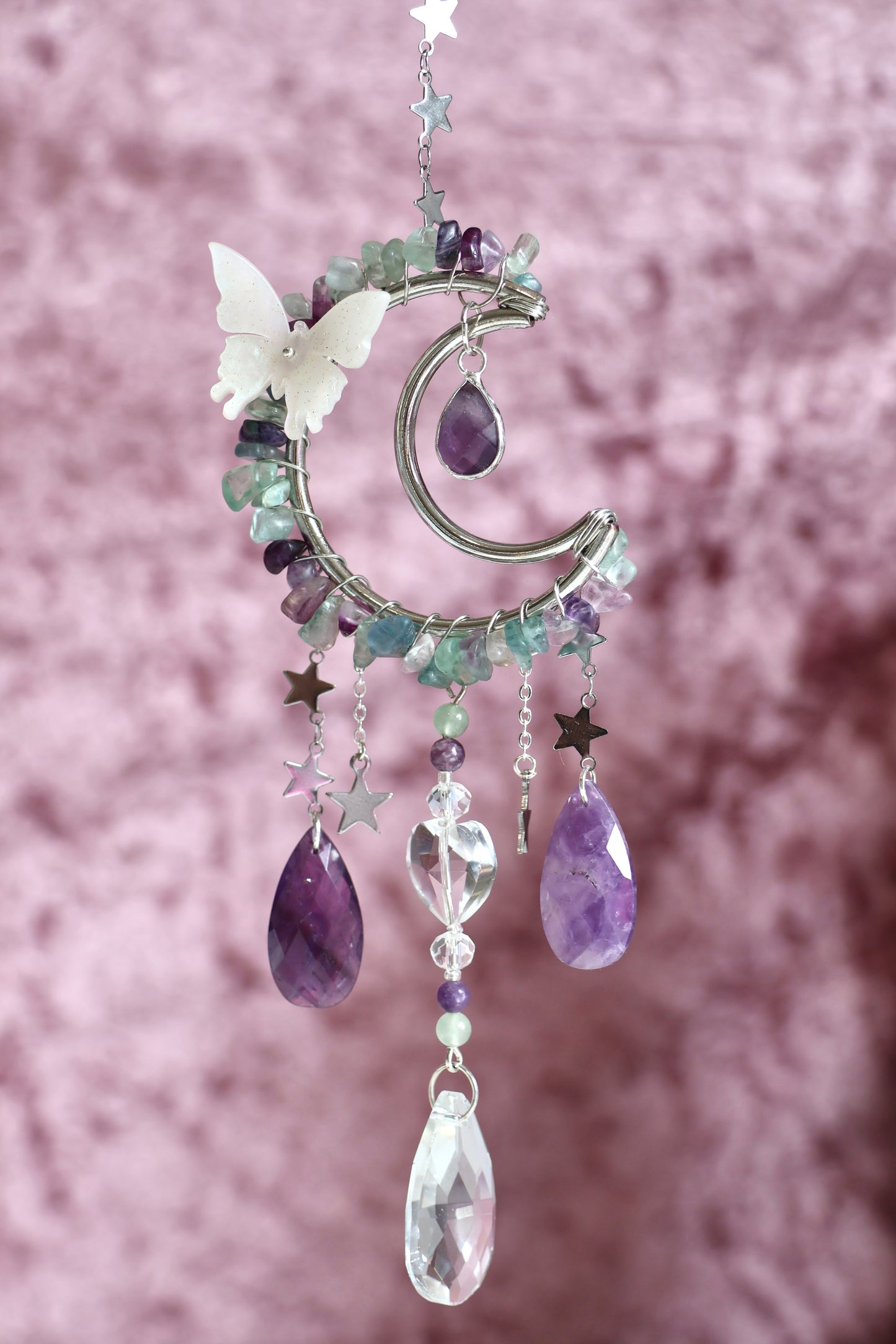 Crystal Sun Catcher - Silver - 002