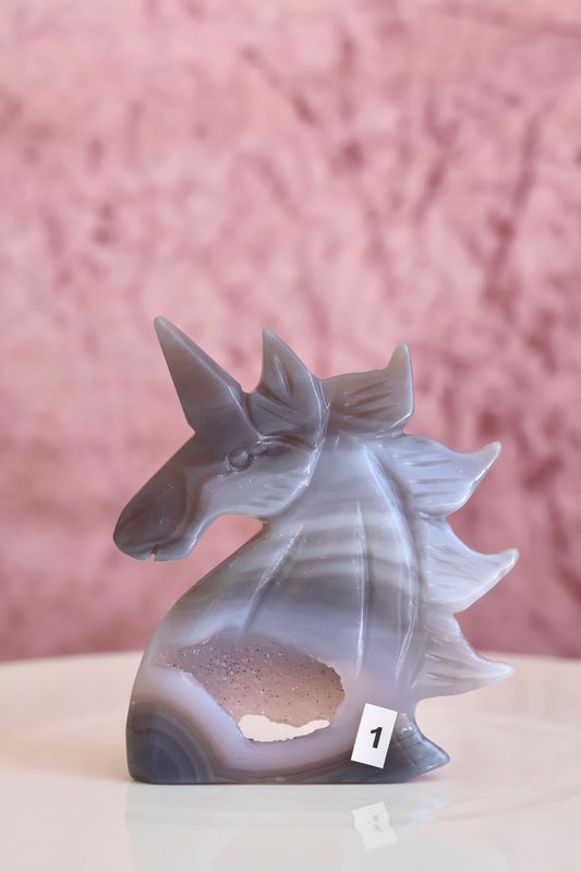 Druzy Agate Unicorn - 001