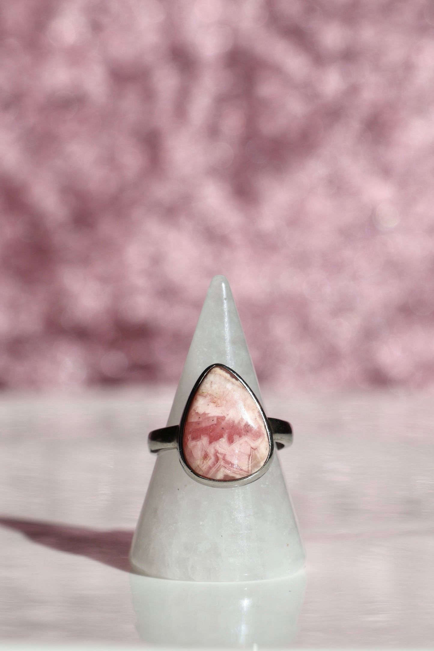 Rhodochrosite Ring - Size 7.5