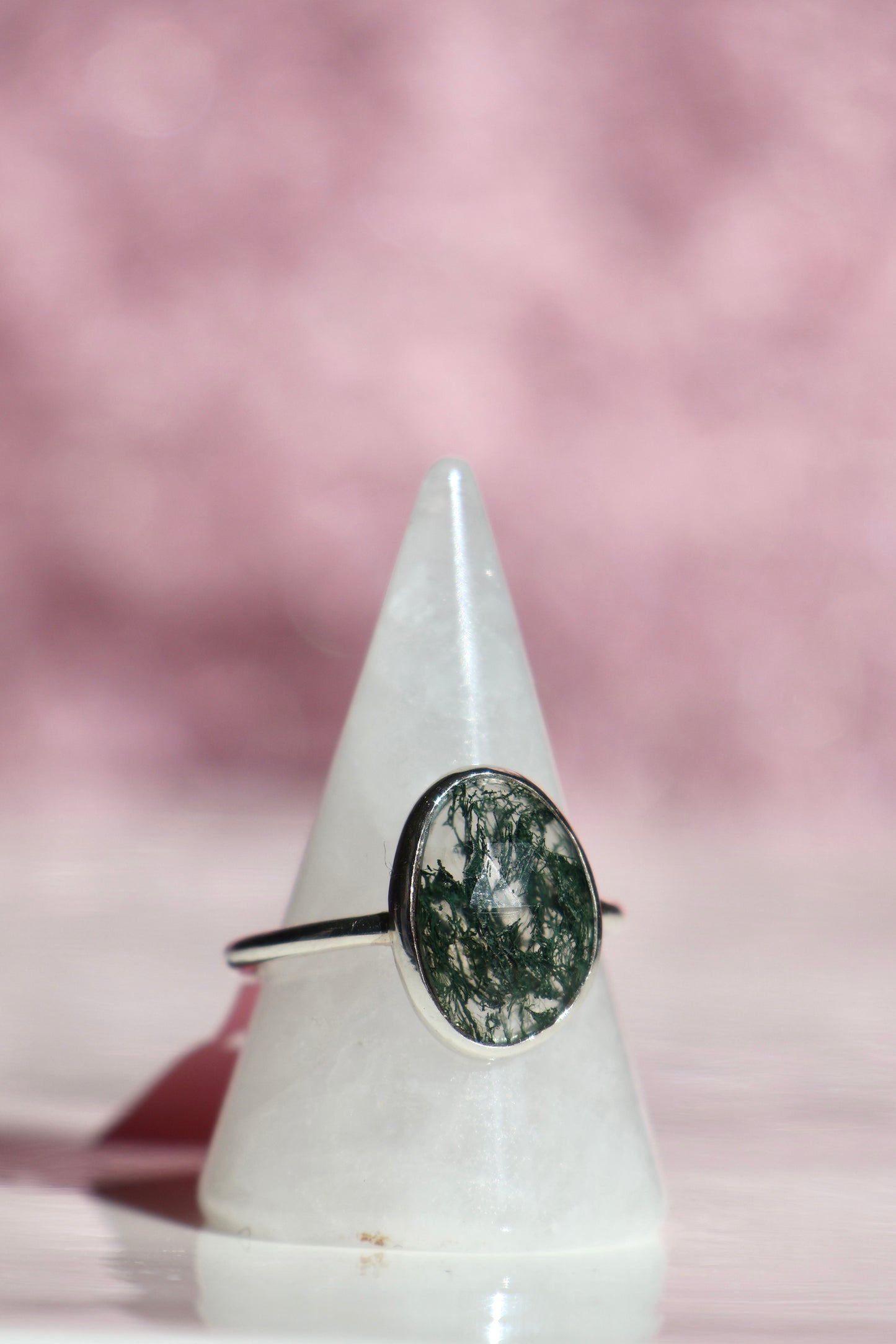 Moss Agate Ring - Size 8.5