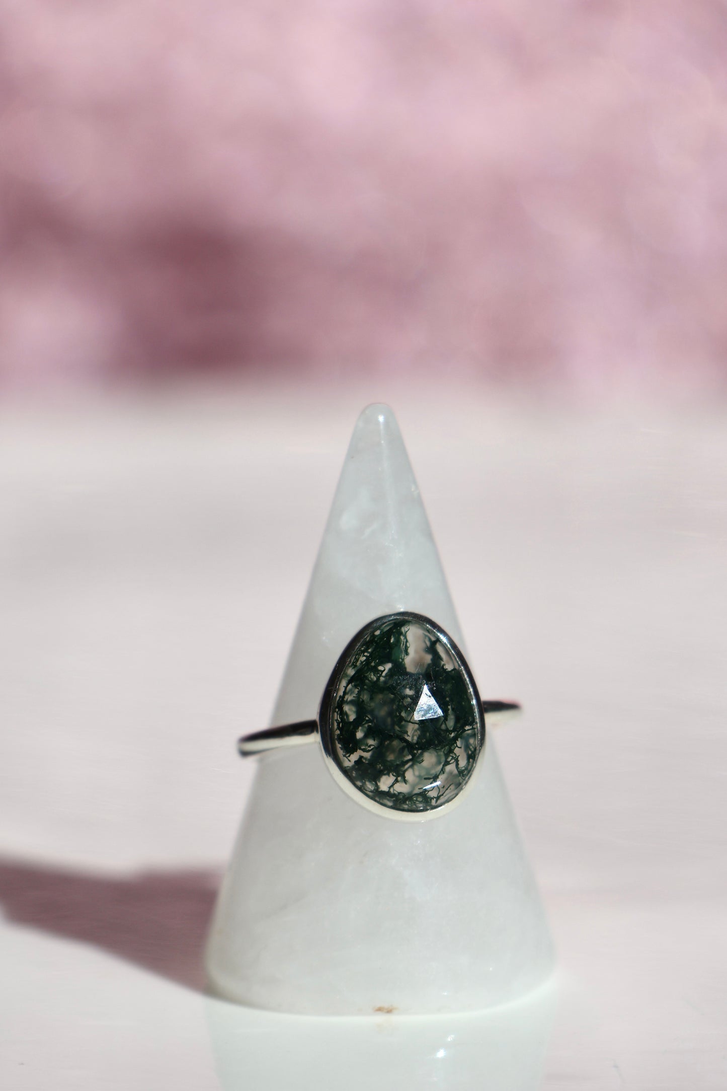 Moss Agate Ring - Size 7