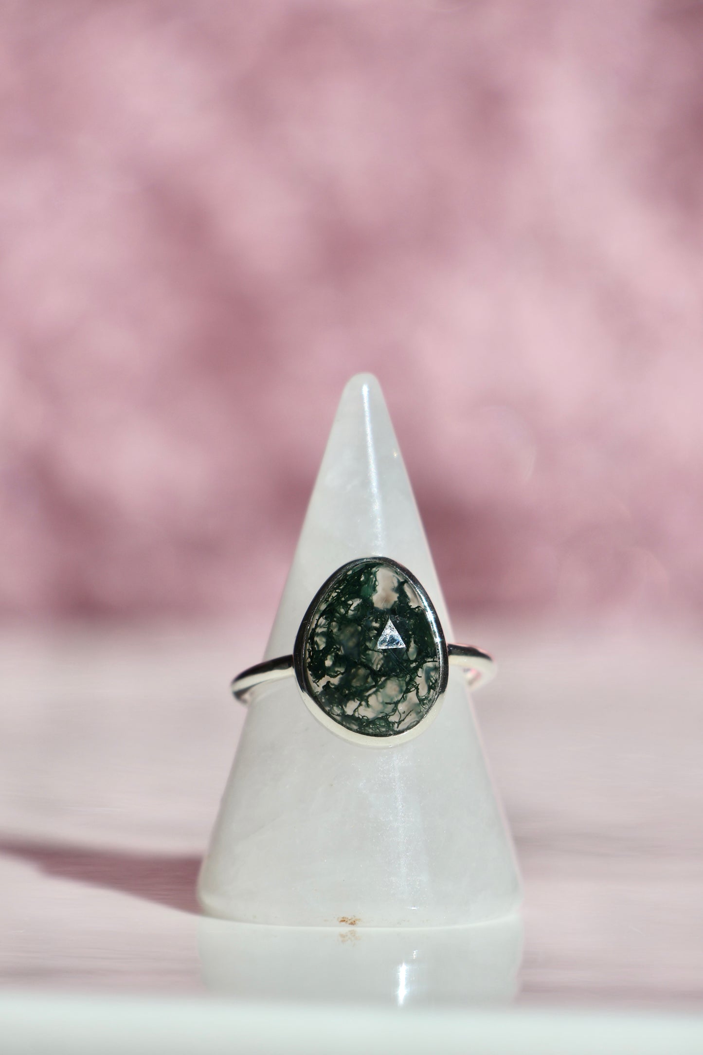 Moss Agate Ring - Size 7