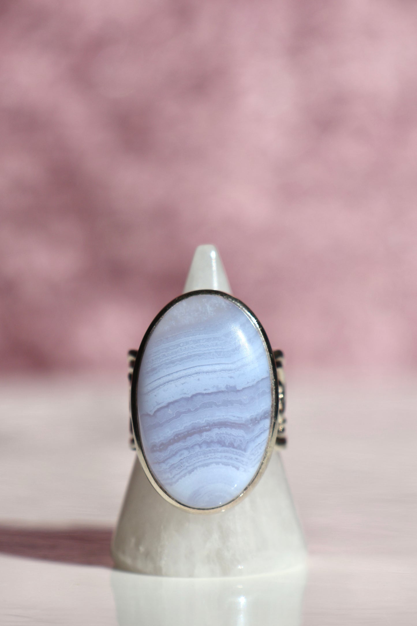 Blue Lace Agate Ring - Size 7