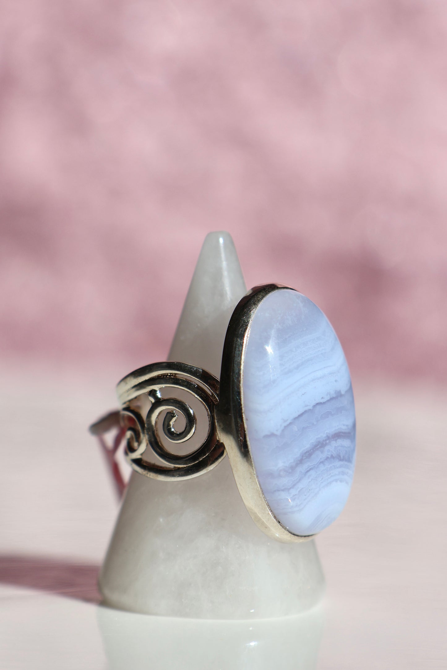Blue Lace Agate Ring - Size 7