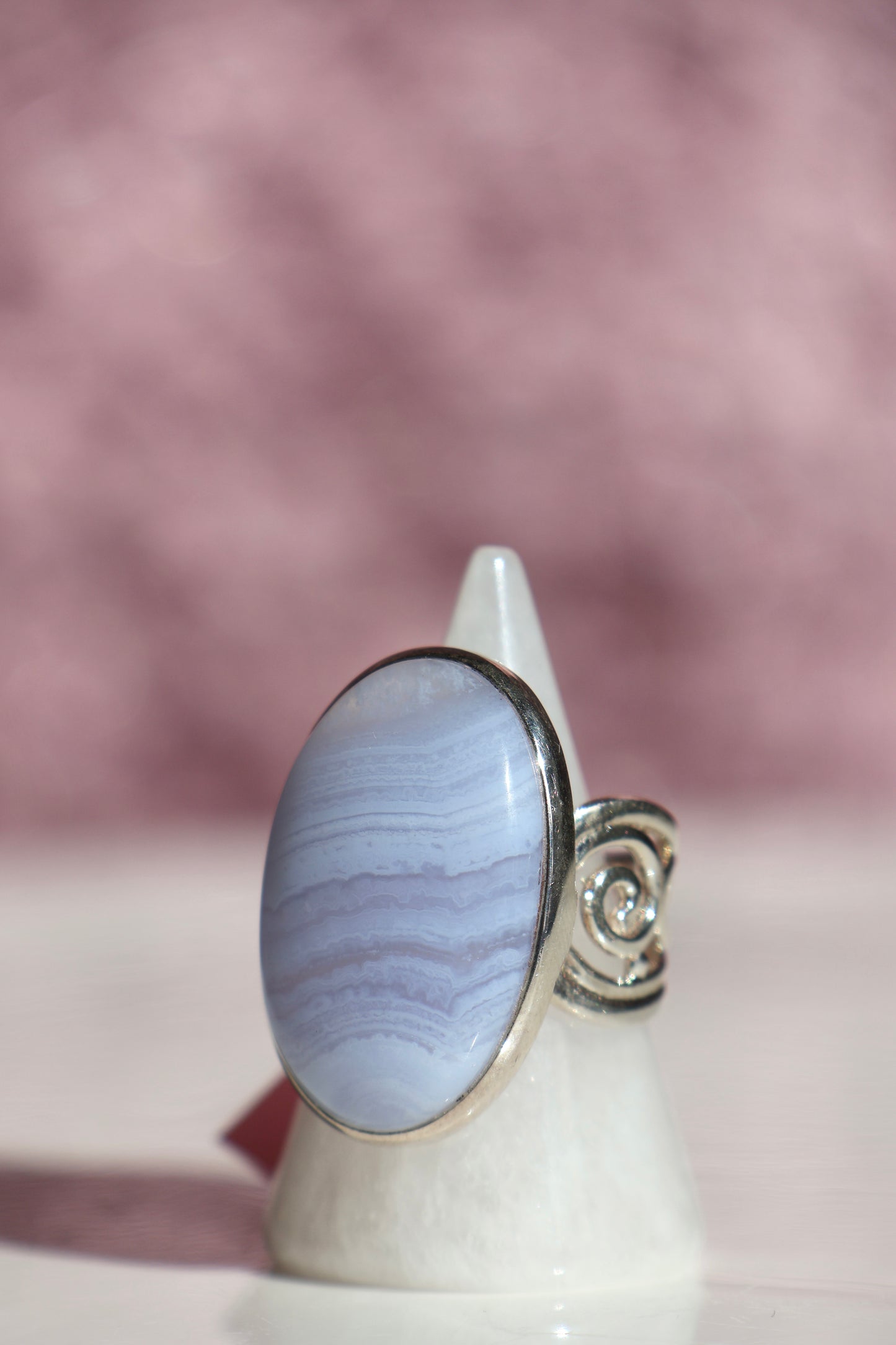 Blue Lace Agate Ring - Size 7