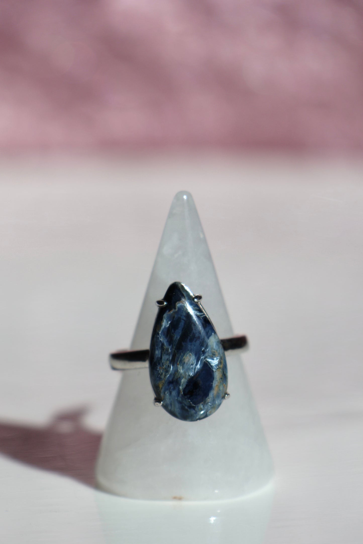 Blue Tiger's Eye Ring - Size 7