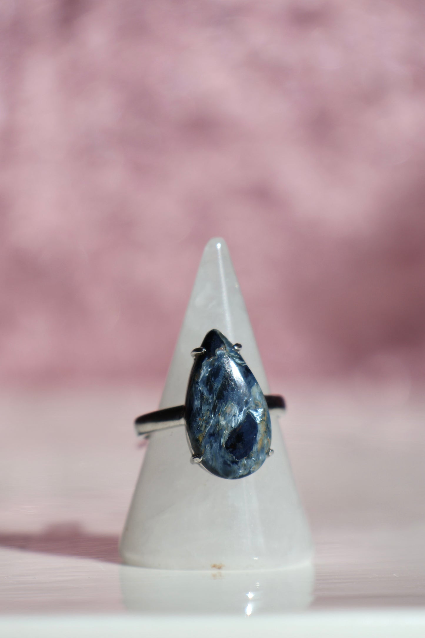 Blue Tiger's Eye Ring - Size 7