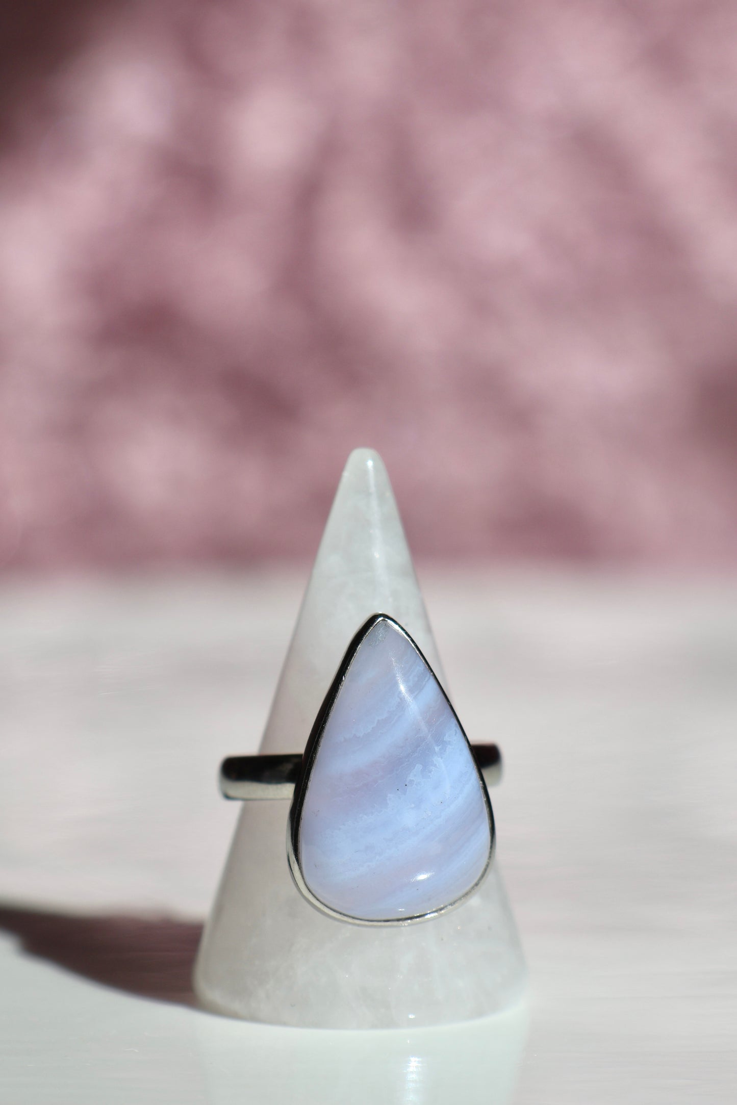 Blue Lace Agate Ring - Size 8.5