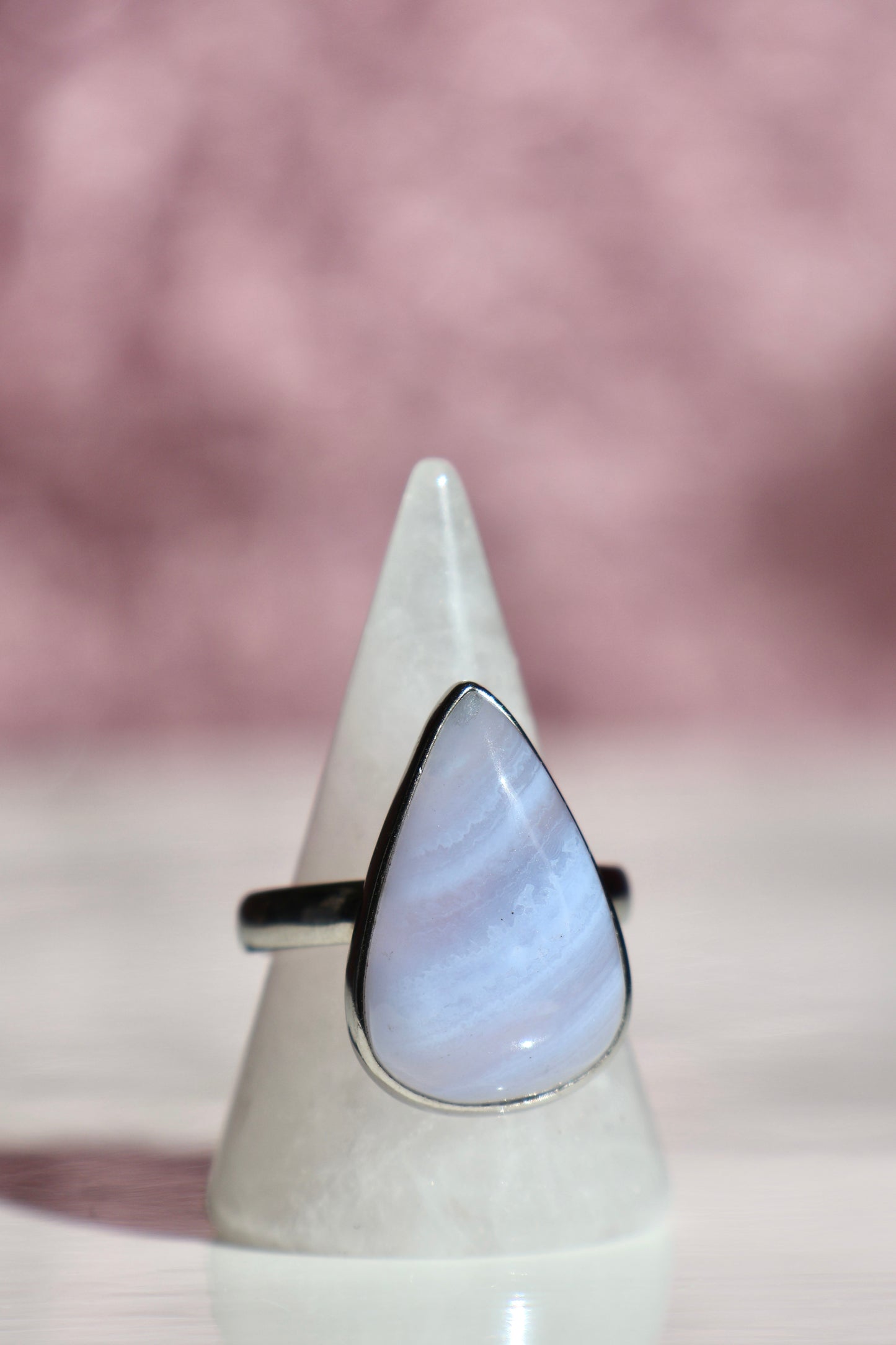 Blue Lace Agate Ring - Size 8.5