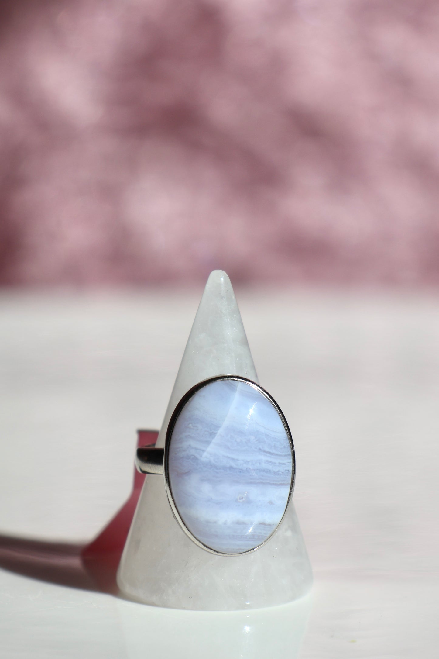 Blue Lace Agate Ring - Size 7