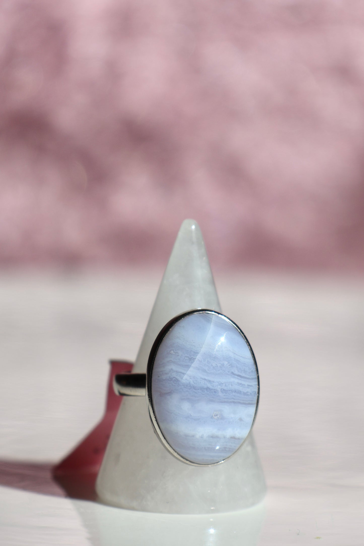 Blue Lace Agate Ring - Size 7