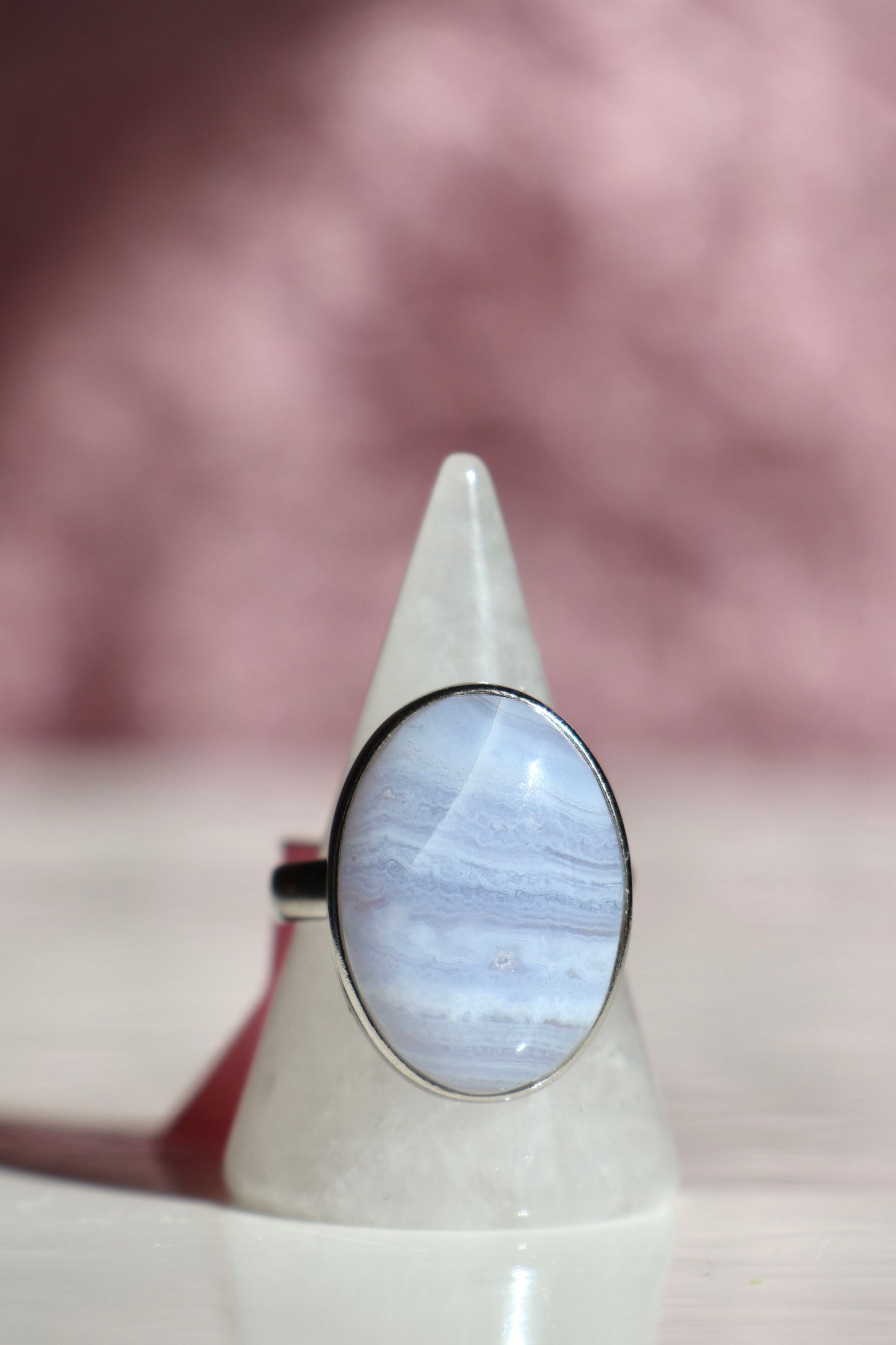 Blue Lace Agate Ring - Size 7