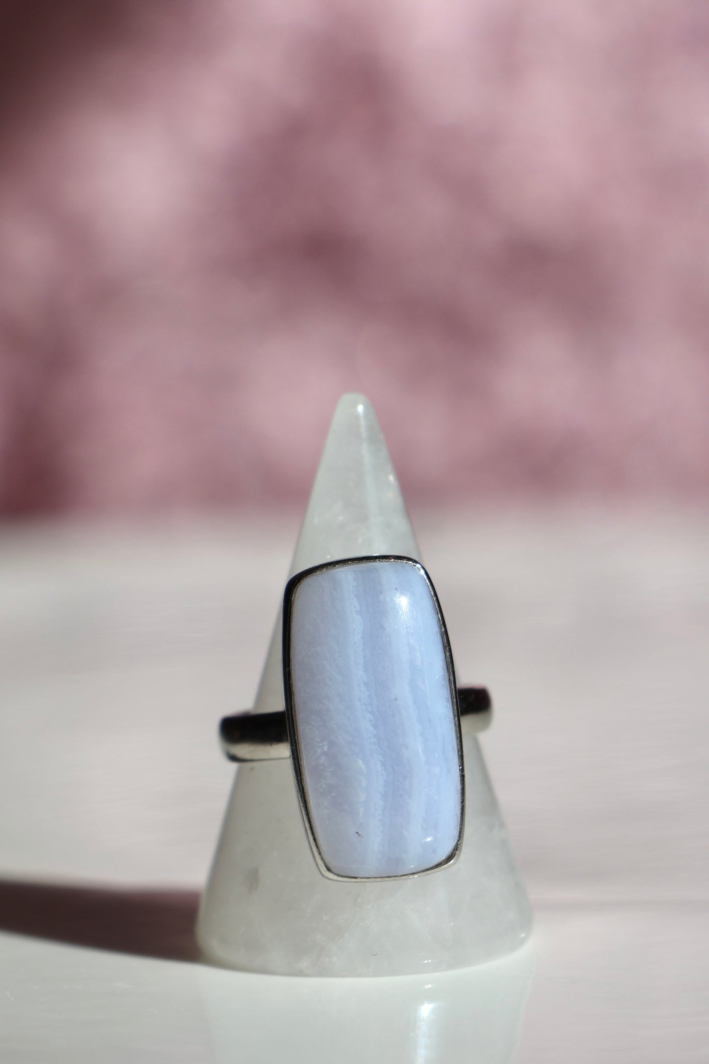 Blue Lace Agate Ring - Size 7.5