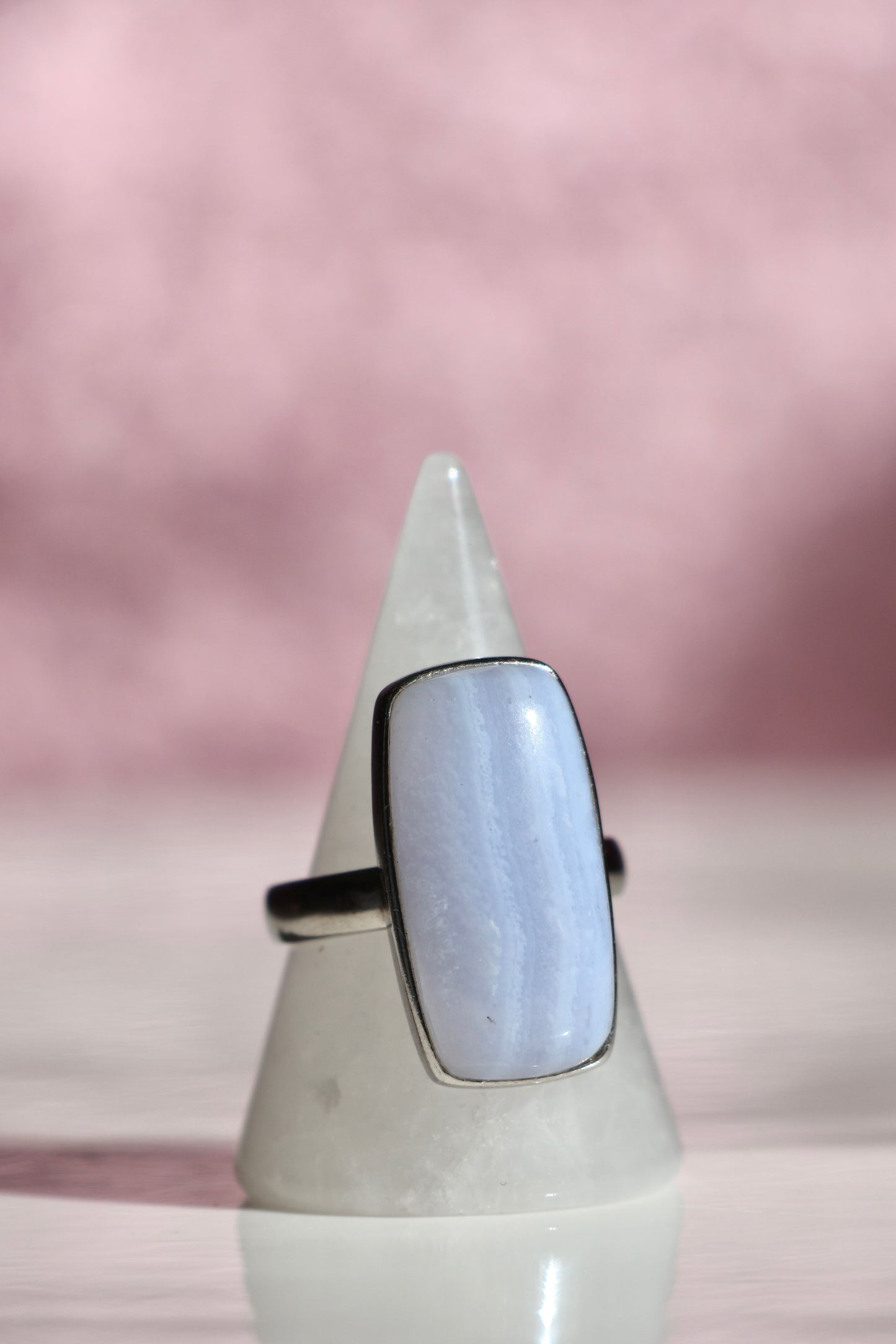 Blue Lace Agate Ring - Size 7.5