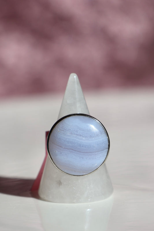 Blue Lace Agate Ring - Size 7