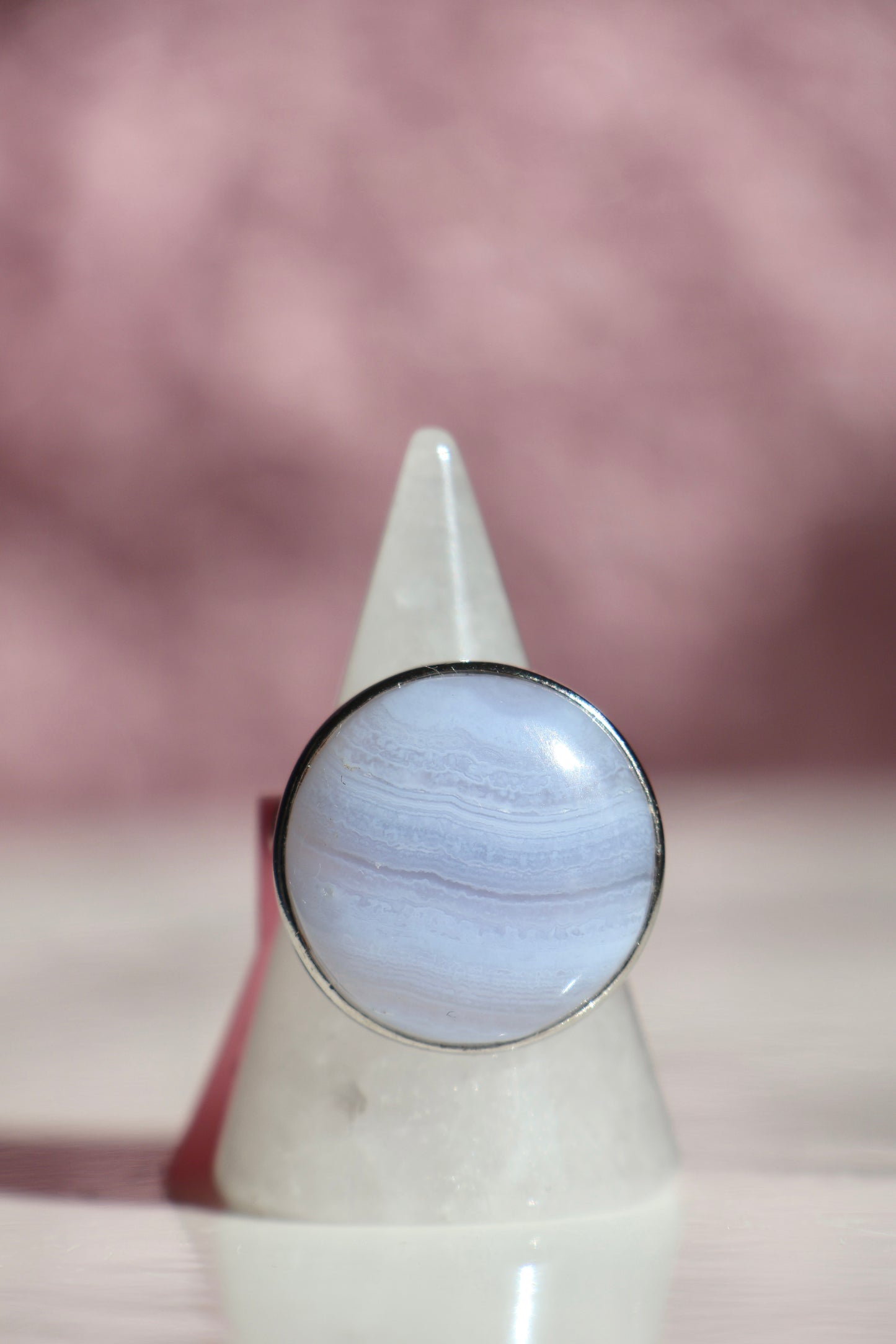 Blue Lace Agate Ring - Size 7