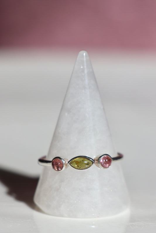 Mixed Tourmaline Ring - Size 10