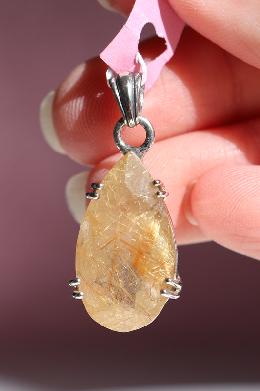 Golden Rutile Pendant