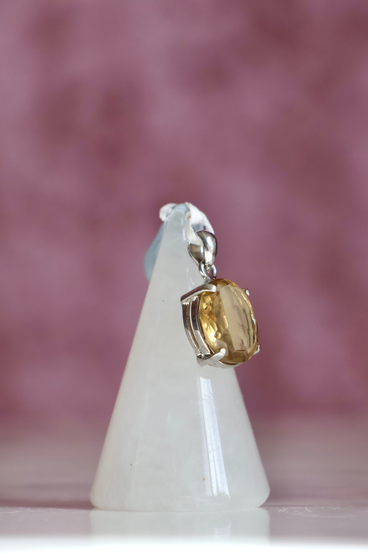 Faceted Natural Citrine Pendant 001
