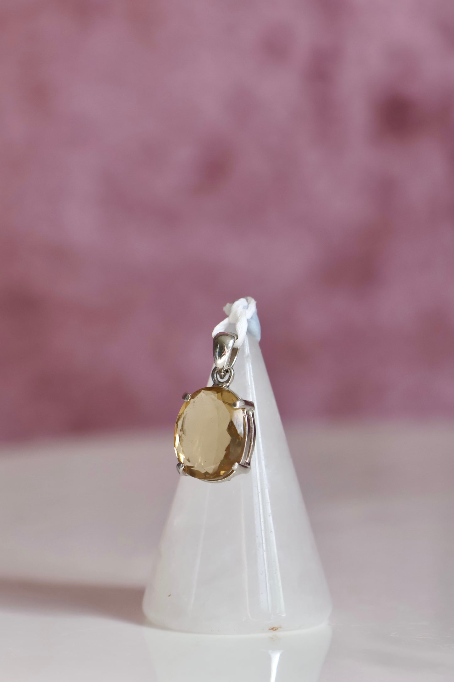 Faceted Natural Citrine Pendant 001