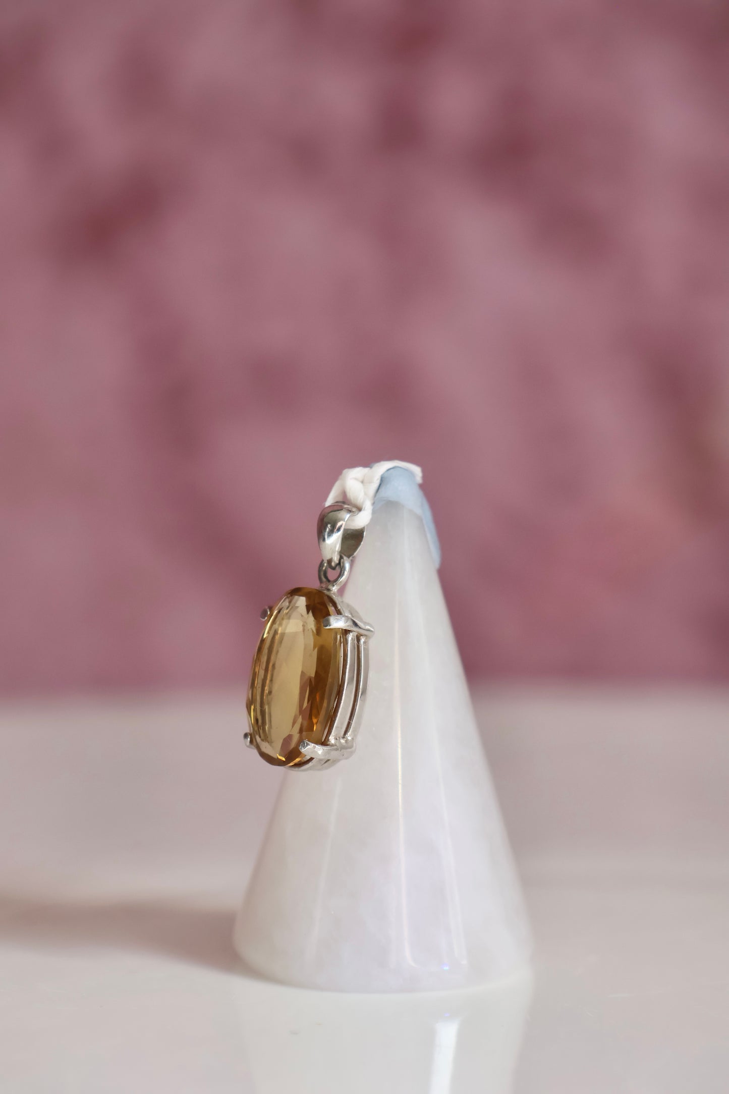 Faceted Natural Citrine Pendant 002