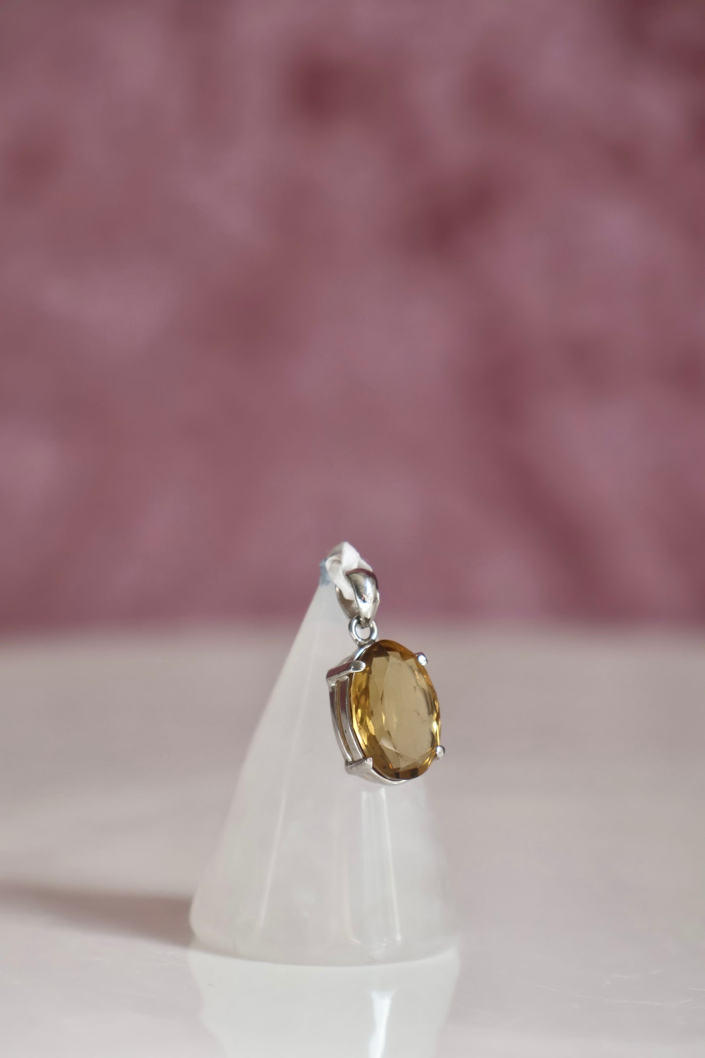 Faceted Natural Citrine Pendant 003