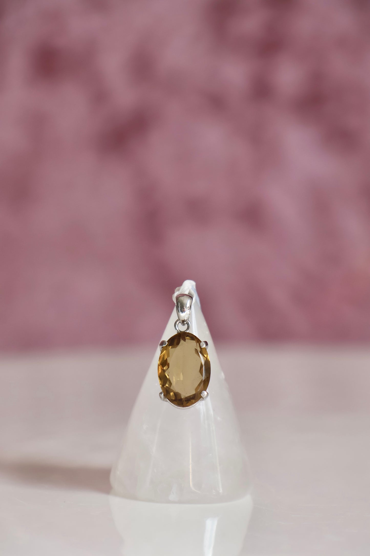 Faceted Natural Citrine Pendant 003
