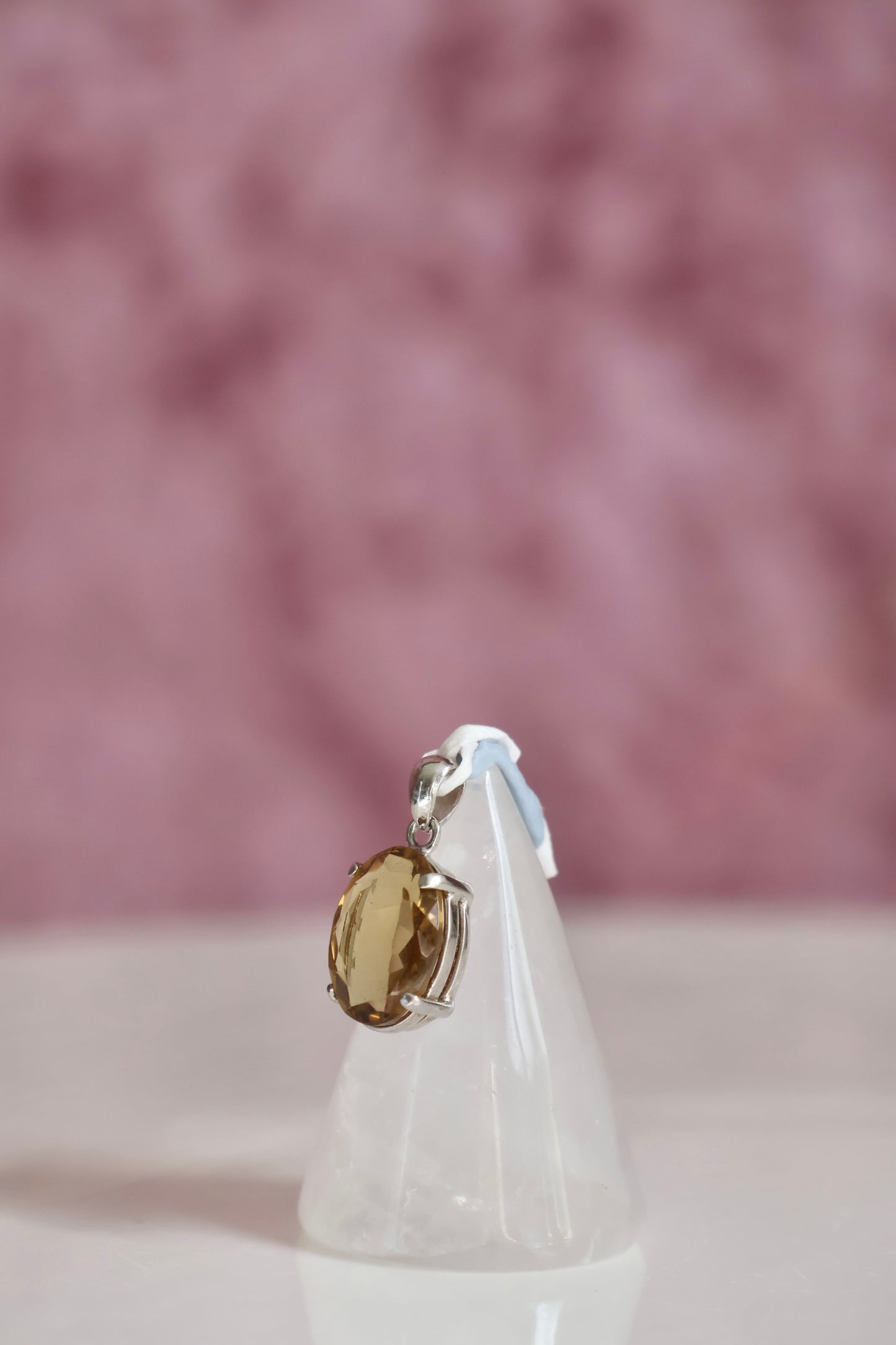 Faceted Natural Citrine Pendant 003