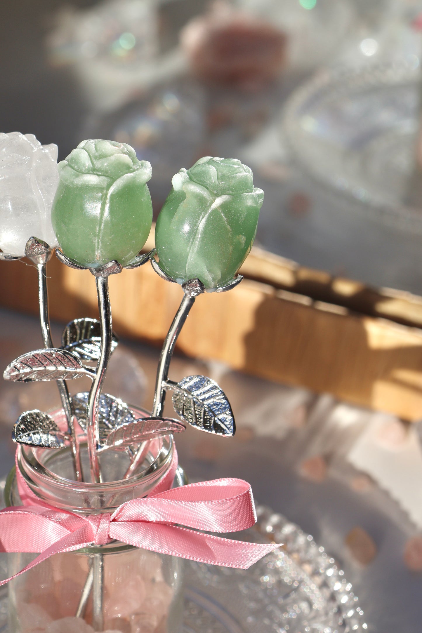 Aventurine Rose - Silver