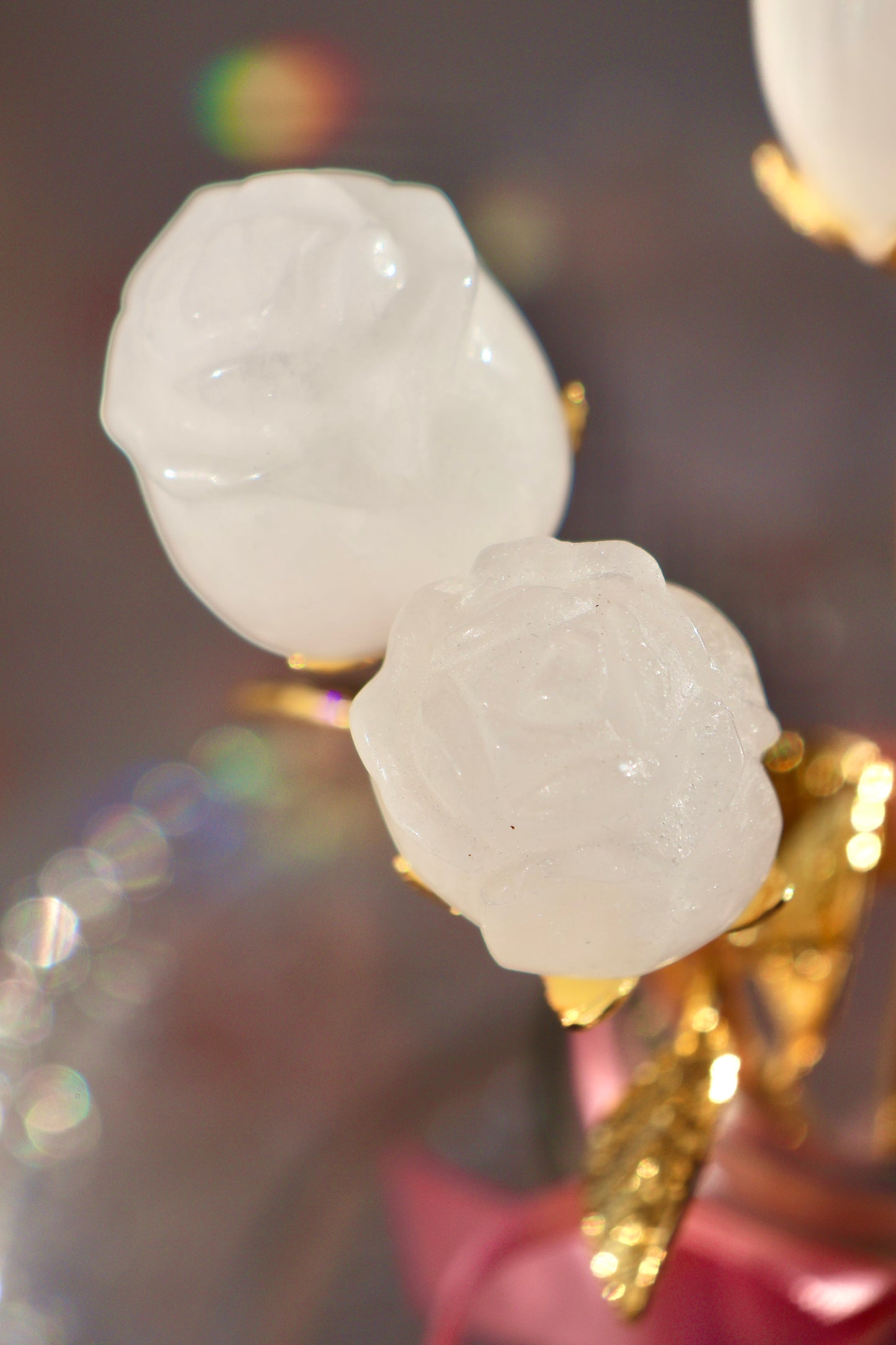 Clear Quartz Rose - Gold