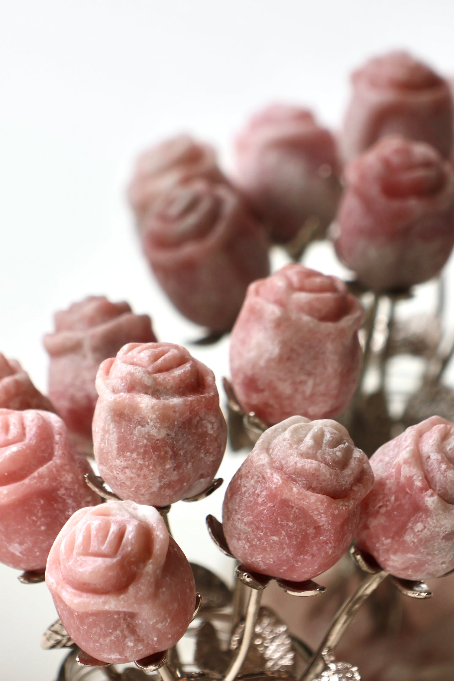 Pink Opal Rose - Silver