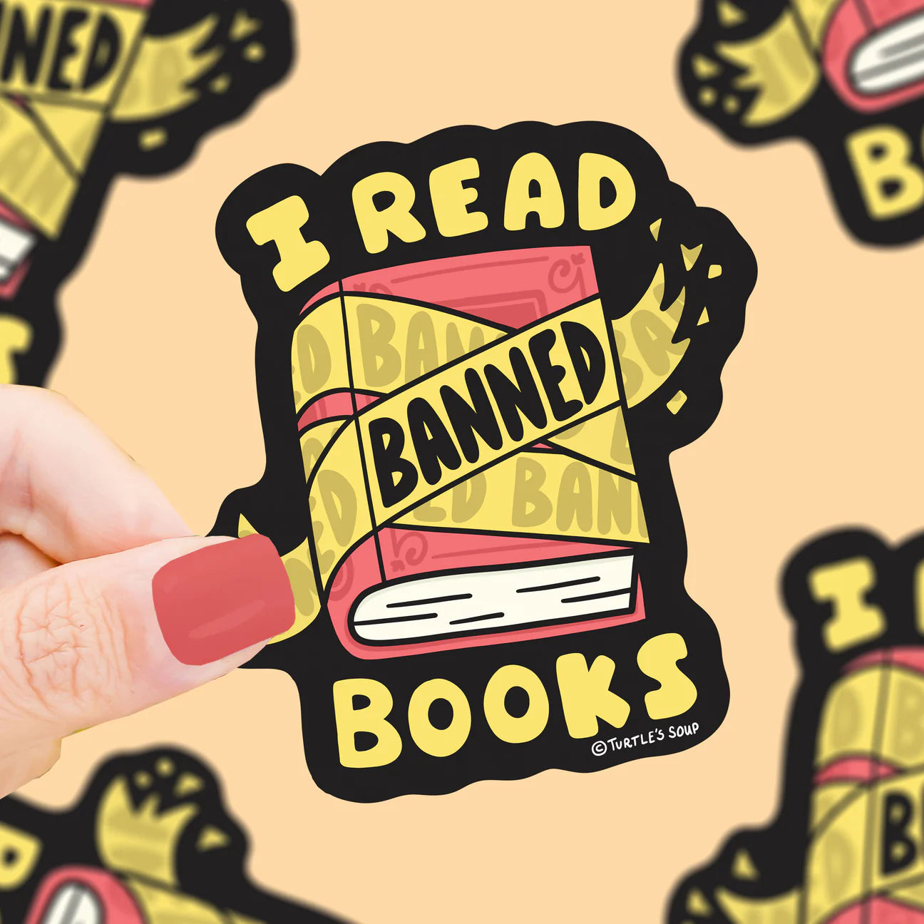 I Read Banned Books Vinyl Sticker