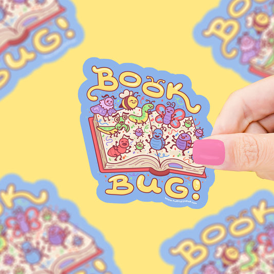 Book Bug Vinyl Sticker