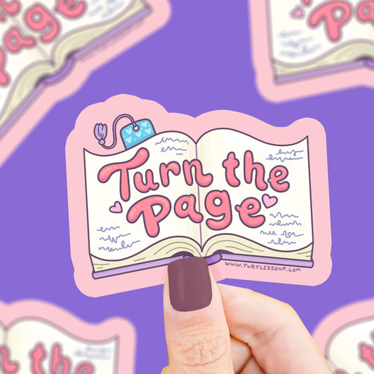 Turn The Page Vinyl Sticker