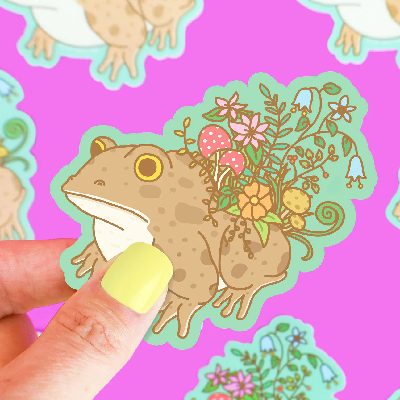 Toad Planter Vinyl Sticker