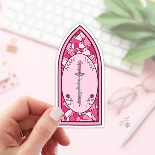 Romantasy Stained Glass Stickers / Bookish Stickers / Book: 3''