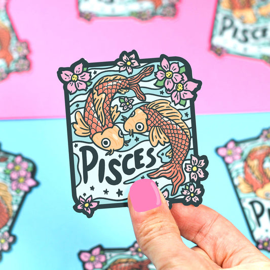 Pisces Zodiac Astrology Sign Vinyl Sticker