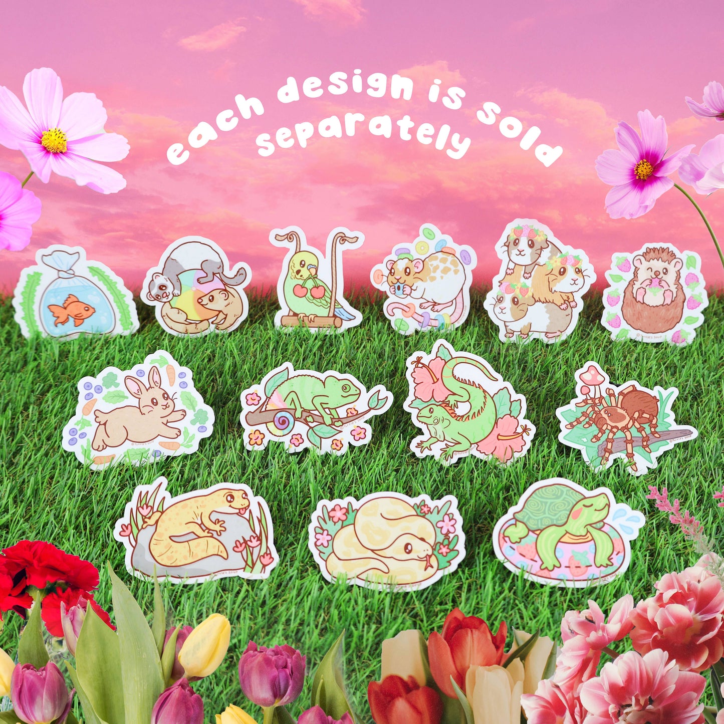 Pet Guinea Pigs Vinyl Sticker