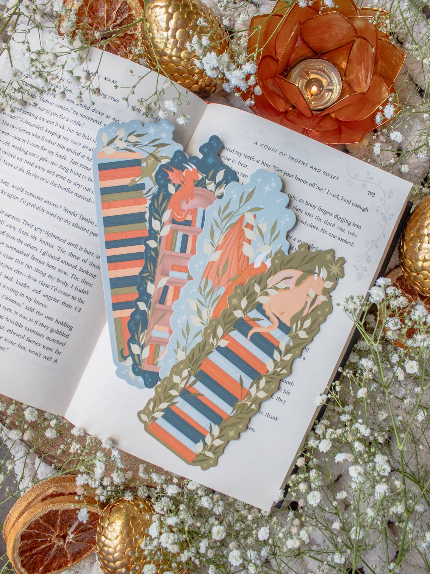 Bookstack Little Book Dragon Fantasy Bookmark