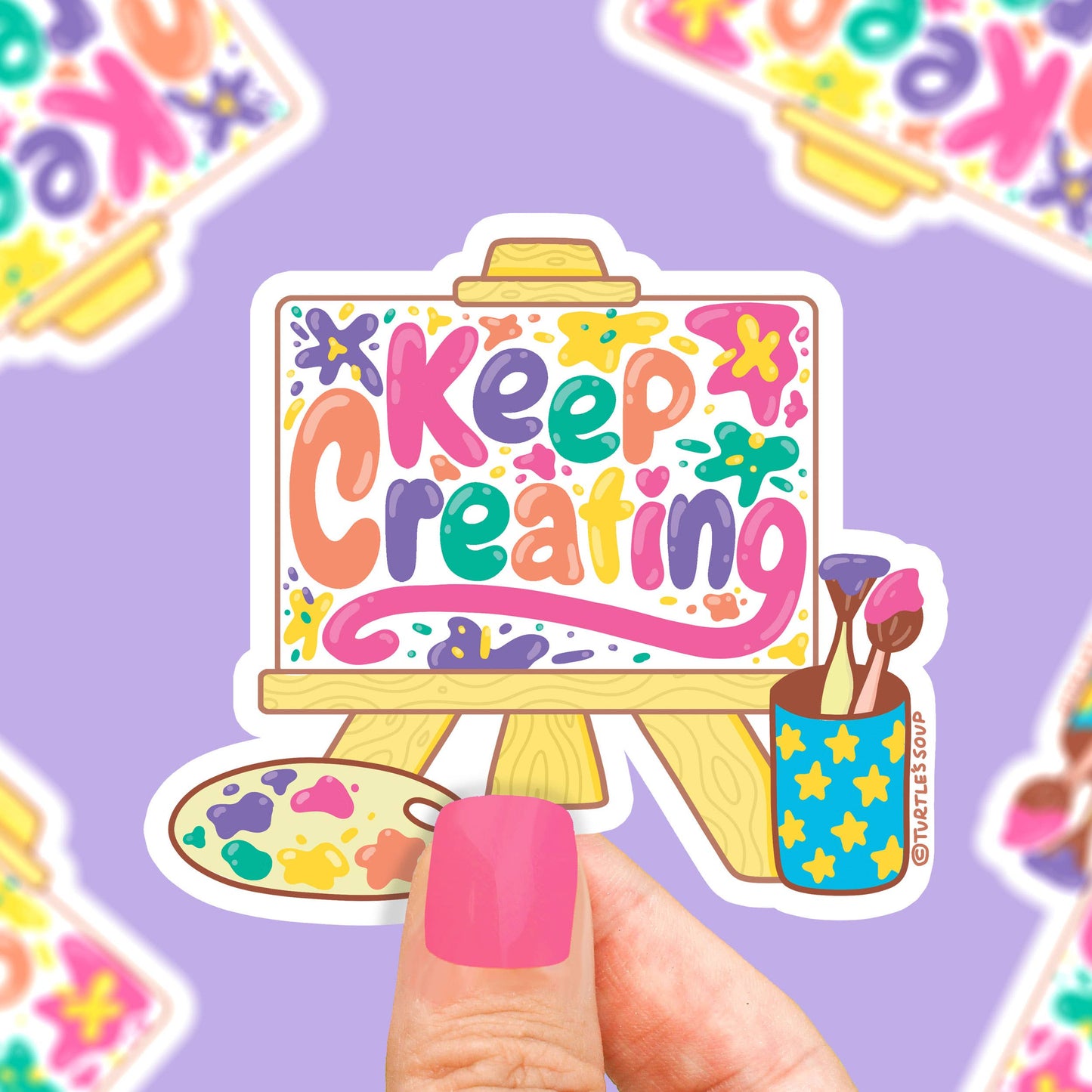 Keep Creating Painting Artsy Vinyl Sticker