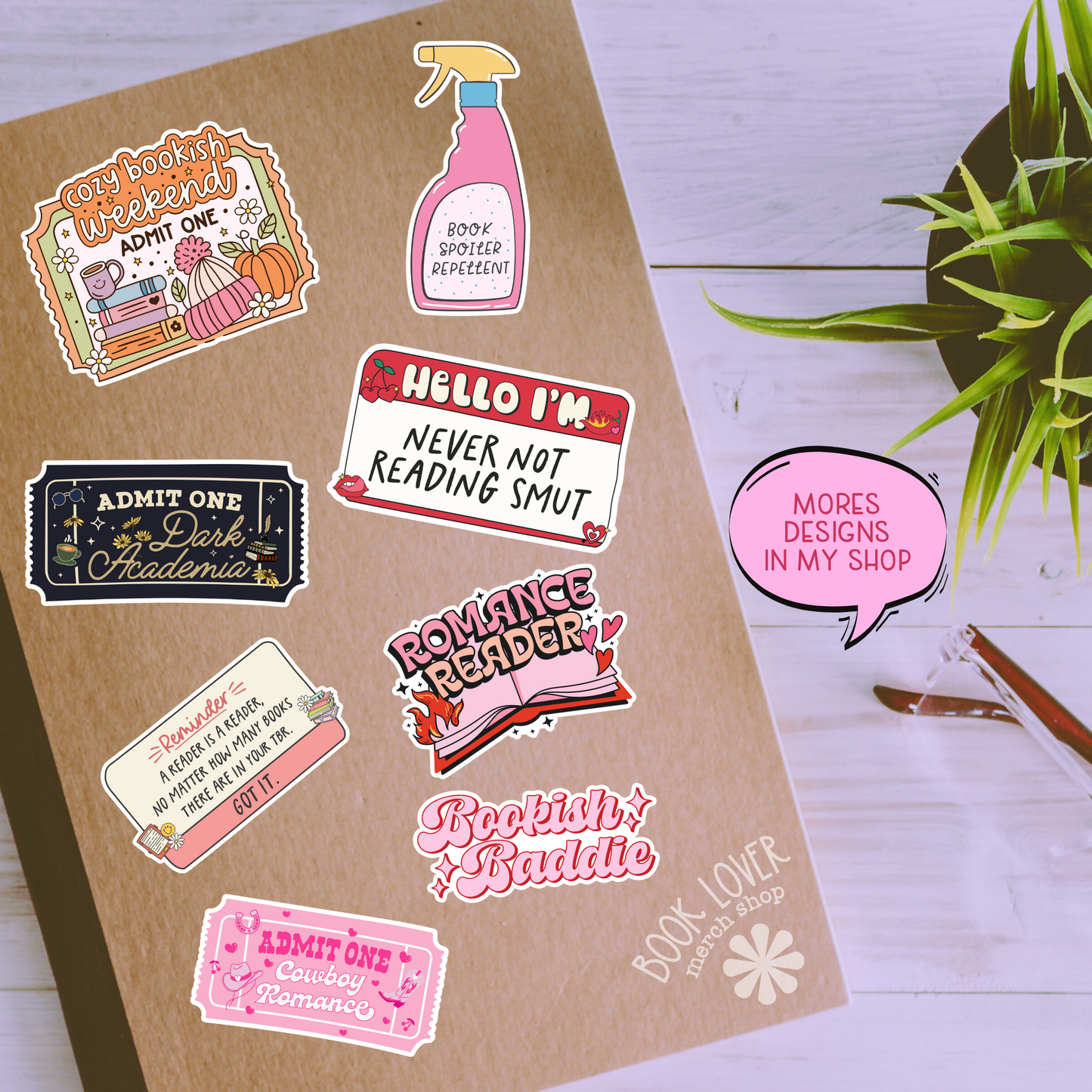 Buy Me Books And Tell Me I'm Pretty Stickers / Bookish : 3''