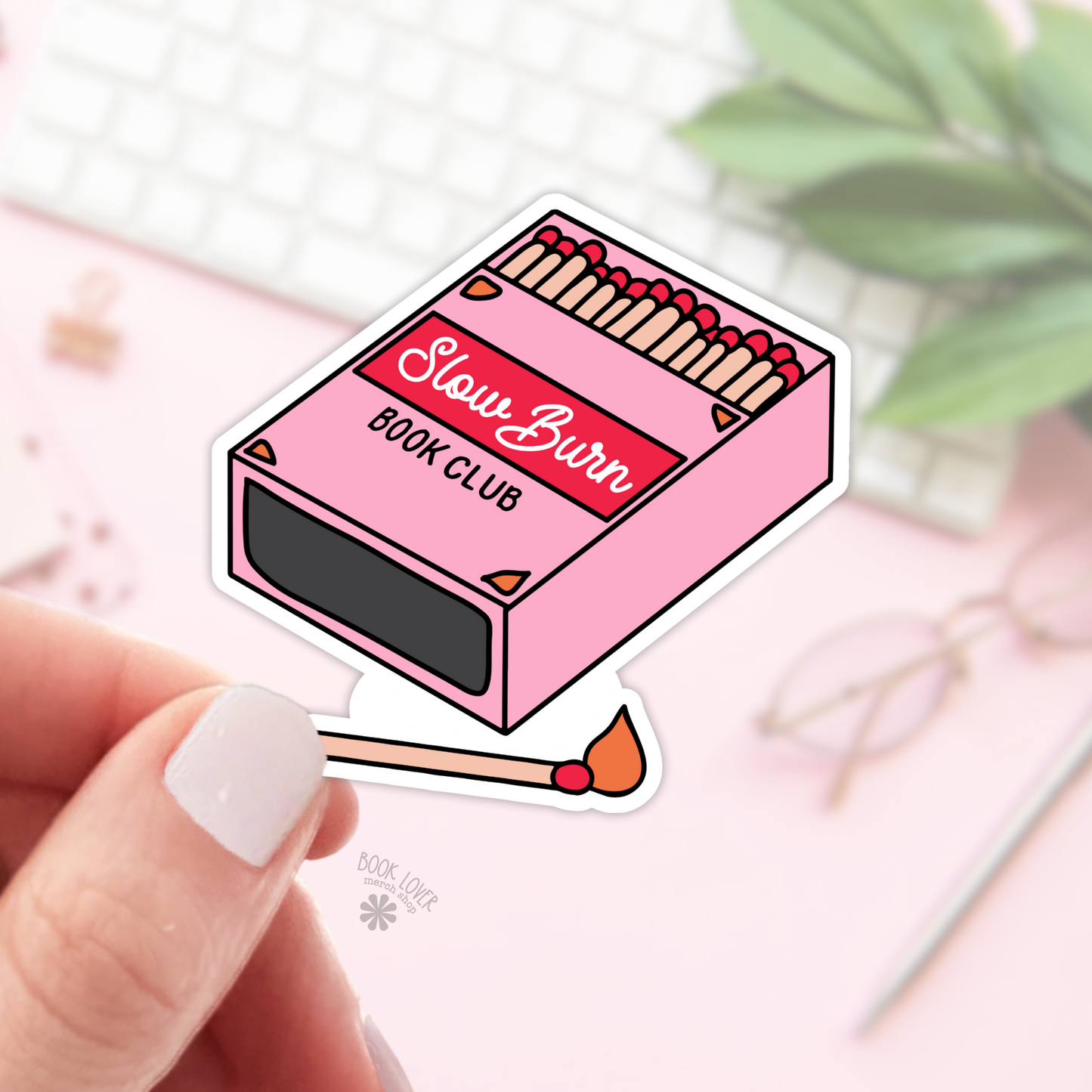 Slow Burn Book Club Stickers  / Bookish Merch, Book Lover: Matte 3''