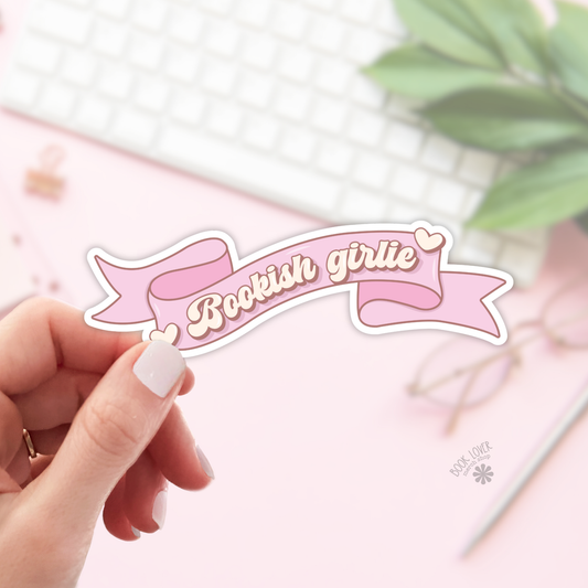 Bookish Girlie Banner Stickers / Bookish Stickers / Book: 3''