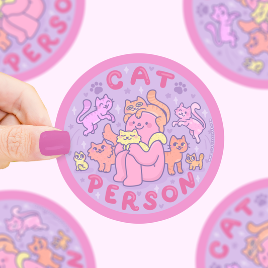 Cat Person Vinyl Sticker