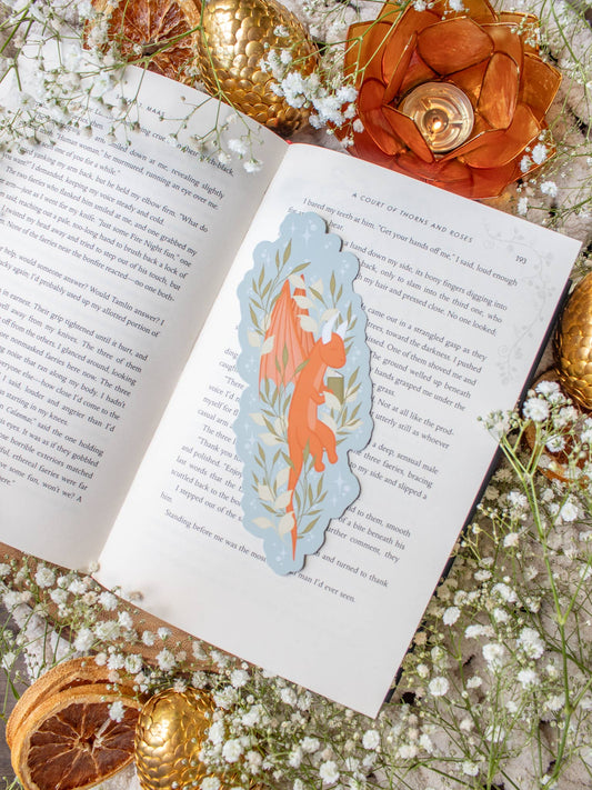 Flying Little Book Dragon Fantasy Bookmark