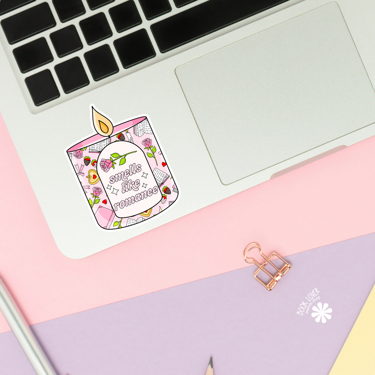 Smells Like Romance Candle Stickers / Bookish Stickers : 3''