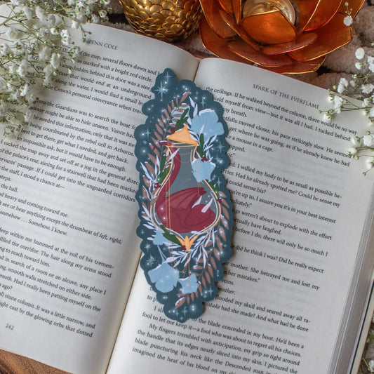 Winter Dragon Elixir Die-Cut Bookmark