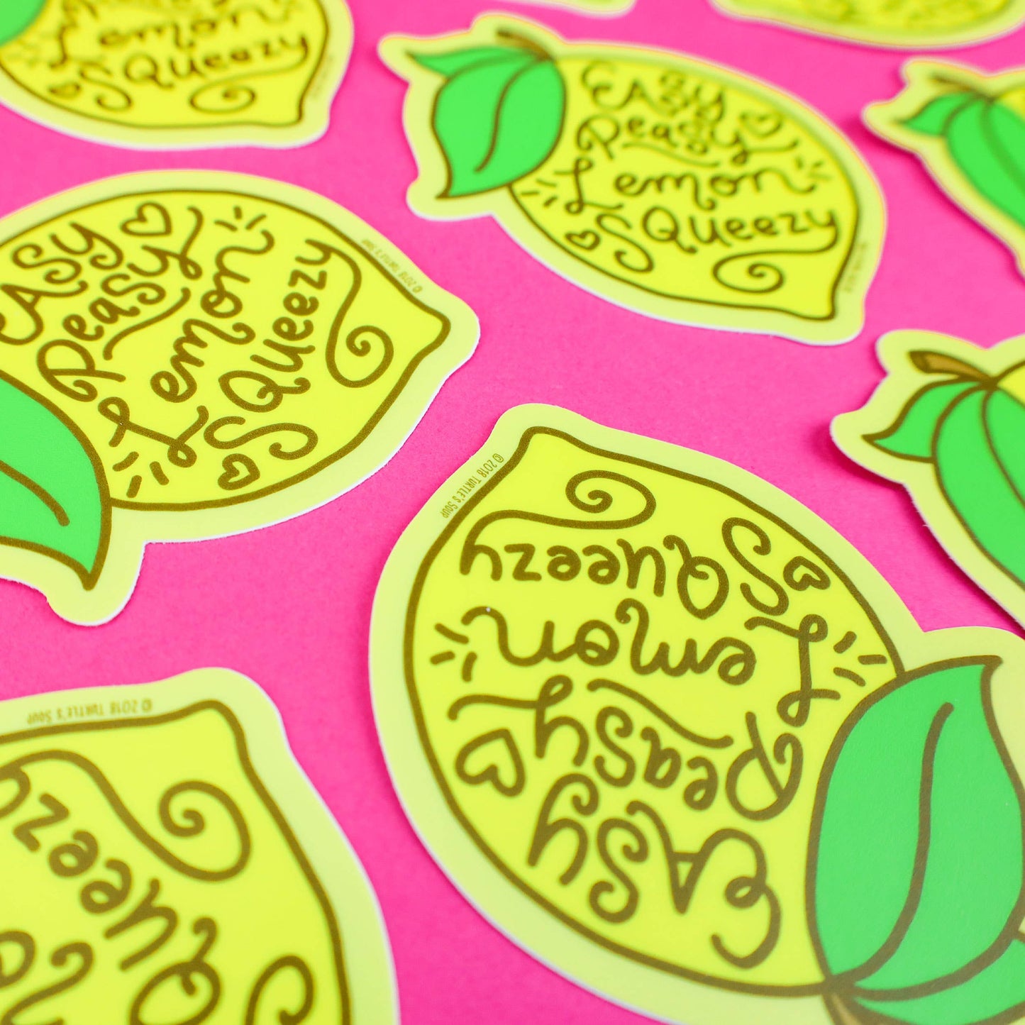 Easy Peasy Lemon Funny Vinyl Sticker