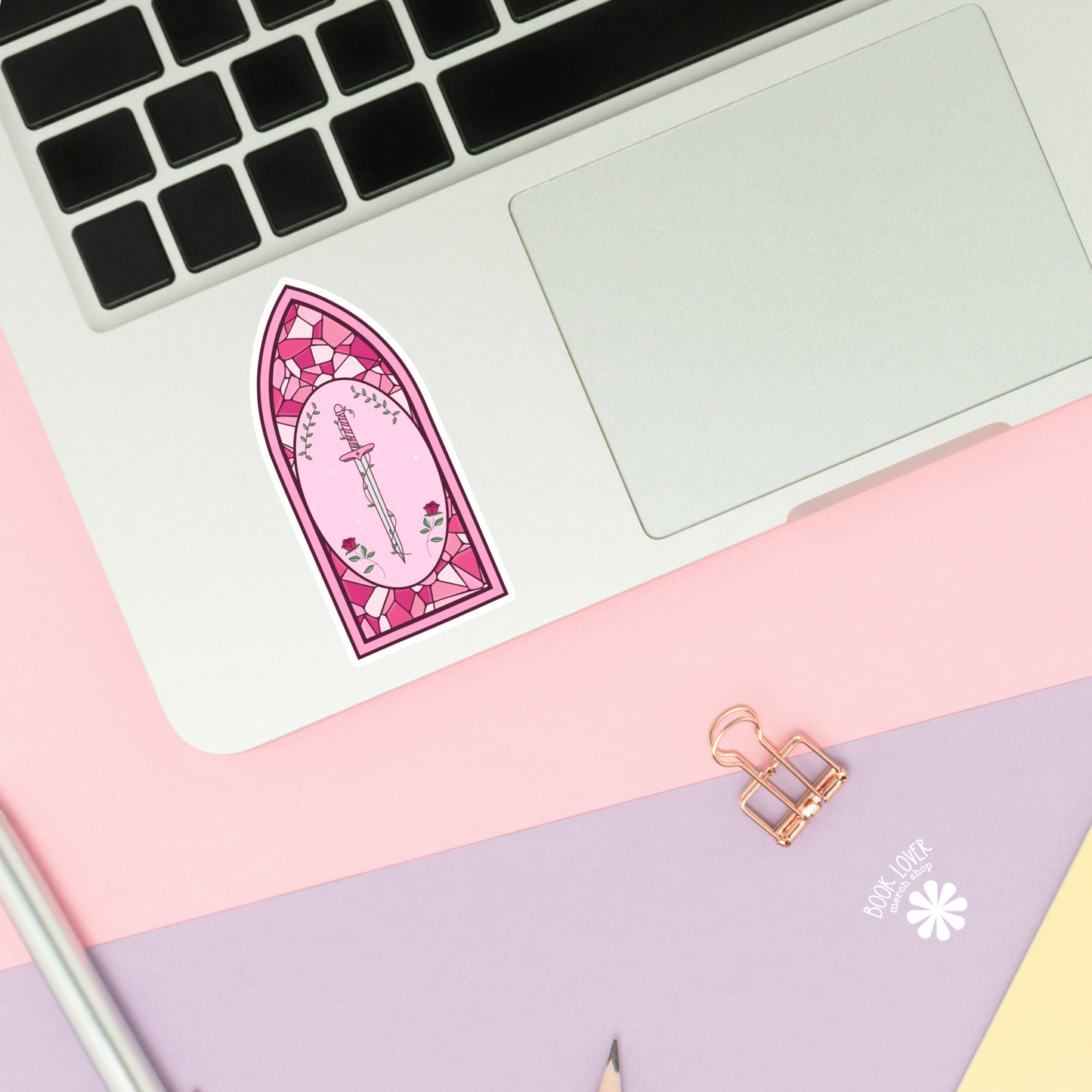 Romantasy Stained Glass Stickers / Bookish Stickers / Book: 3''