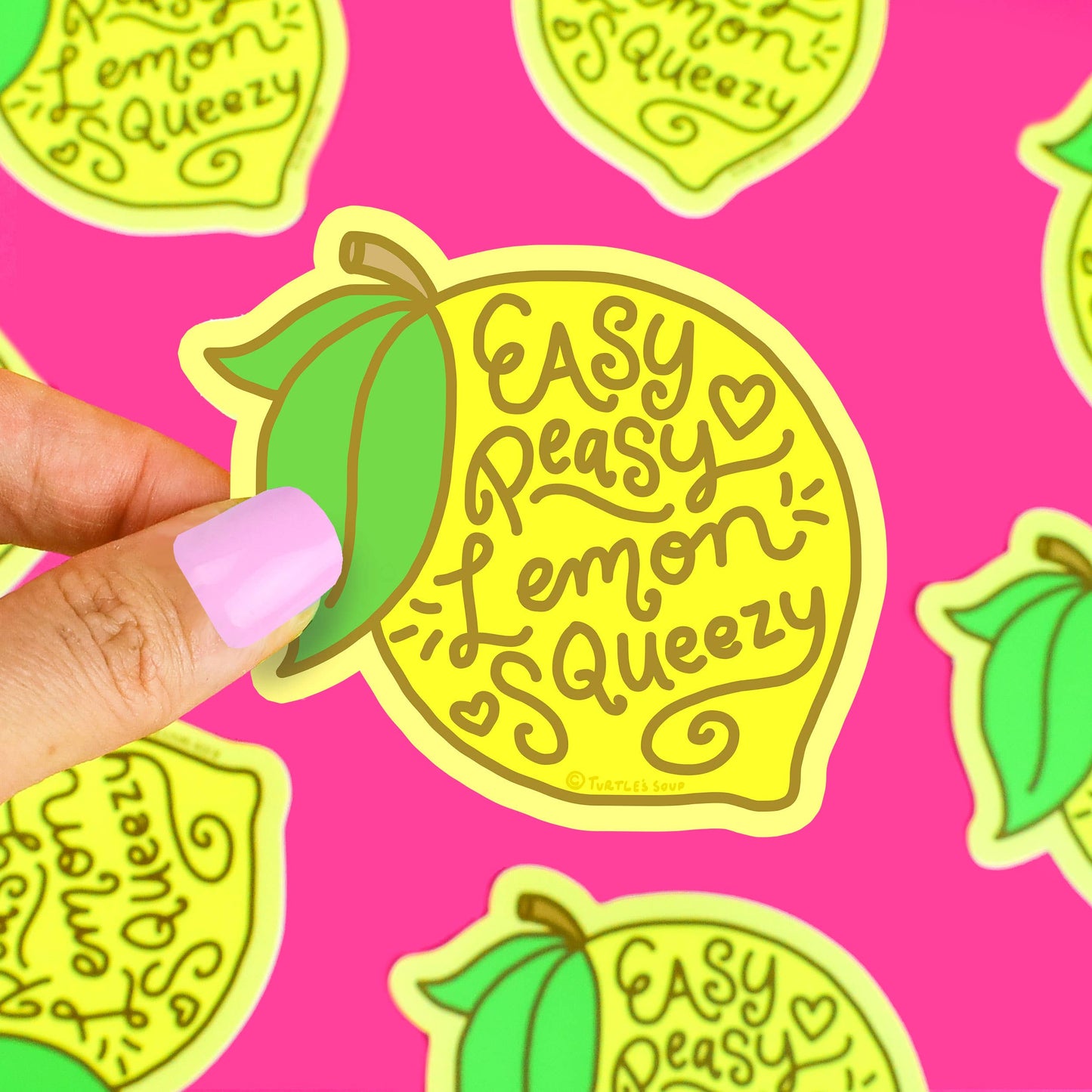 Easy Peasy Lemon Funny Vinyl Sticker